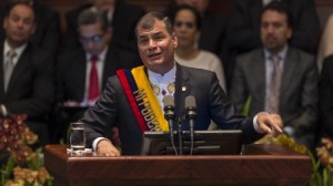 El presidente Rafael Correa dividió en dos su intervención ante el pleno de la Asamblea. FOTO: Marco Salgado/El Telégrafo